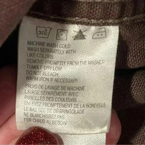 Mens HD LS button up shirt heavy denim type material brown 100% cotton Sz L - Picture 8 of 9